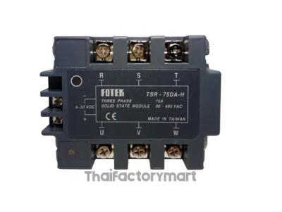 Fotek TSR-75DA-H High Voltage Type DC to AC Input voltage:4~32VDC、Max Rated Load Voltage:90~480VAC、Max Load Current:75A รูปที่ 2