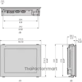 touch panel screen, Proface GP6000, 10.4 inch, SVGA, All in one, Analog single, 2xCOM, 2xETH, USB A & micro B, SD, AC รูปที่ 2