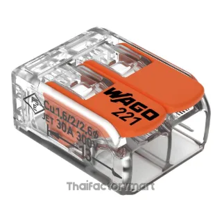 COMPACT Splicing Connector; for all conductor types; max. 6 mm²; 2-conductor; with levers; transparent housing; Surrounding air temperature: max 85°C (T85); 6,00 mm²; transparent